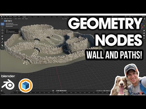 FREE Procedural WALL AND PATH Geometry Node Setup! (Geometry Node Domination is here!)