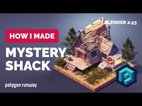 Mystery Shack in Blender 2.93 – 3D Modeling Process | Polygon Runway
