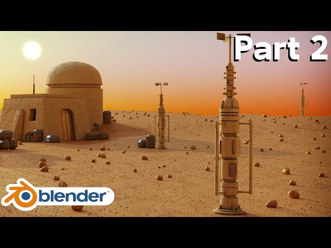 Tatooine Environment-Part 2 (Blender Tutorial)