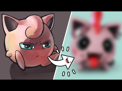 2D to 3D! Sculpting Pokemon from Start to Finish 🎵 JigglyPUNK 🎵