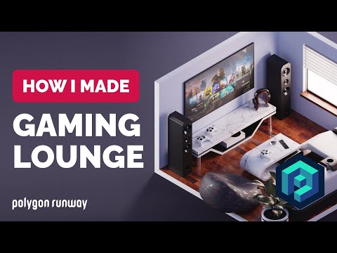 Gaming Lounge in Blender 3.0 – 3D Modeling Process | Polygon Runway