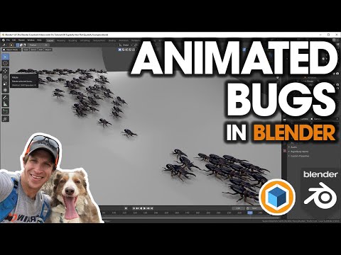 ANIMATED BUGS Over Hills and Terrain in Blender! (Spyderfy Tutorial)