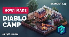 Diablo Camp in Blender 2.93 – 3D Modeling Process | Polygon Runway