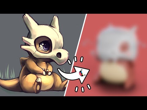 2D to 3D! Sculpting Pokemon from Start to Finish 💀 Cubone 💀
