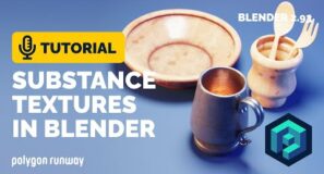 Substance and Fluent Texturing Addons Tutorial in Blender | Polygon Runway