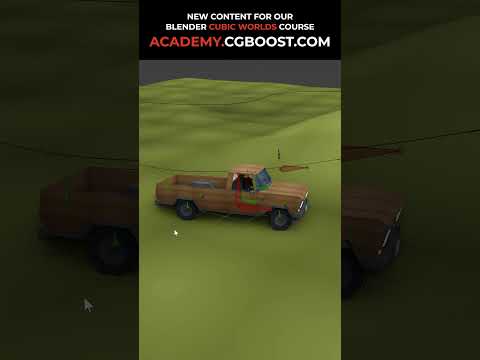 Car and Robot Rigging in Blender (Cubic Worlds Course) #shorts