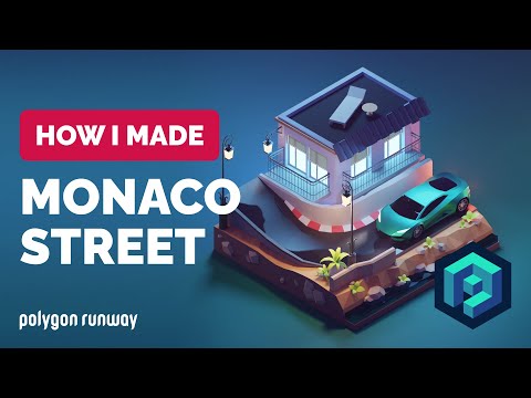 Monaco Street in Blender 3.1- 3D Modeling Process | Polygon Runway