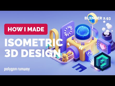 Isometric 3D Design in Blender 2.93 – 3D Modeling Process | Polygon Runway