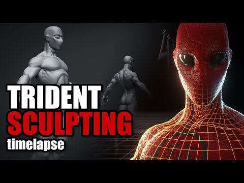 Trident character – Sculpting timelapse