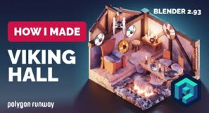 Viking Hall in Blender 2.93 – 3D Modeling Process | Polygon Runway