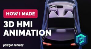 3D HMI Car Experience Animation in Blender 2.93 | Polygon Runway
