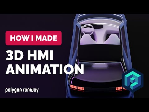3D HMI Car Experience Animation in Blender 2.93 | Polygon Runway