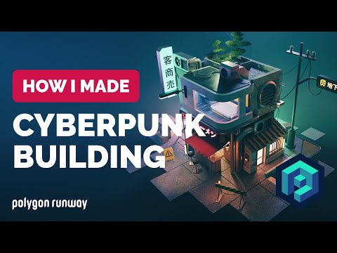 3D Cyberpunk Scene in Blender 3.1 – Modeling Process | Polygon Runway