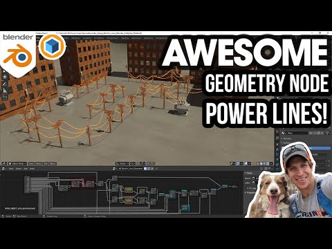 THIS is What Geometry Nodes Should Be! AWESOME Power Line Generator Node!
