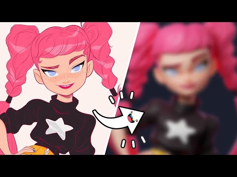 2D to 3D! Sculpting a Killer Pink Haired Girl From Start to Finish! 🔪