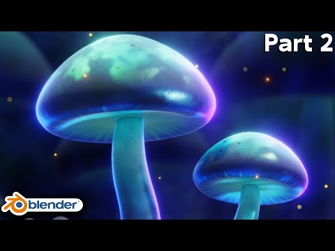 Magical Mushrooms 🍄 Part 2 (Blender Tutorial)