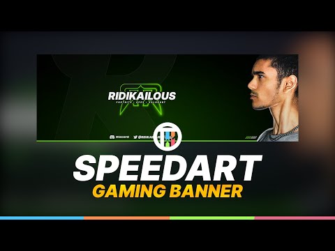 GAMING BANNER SPEED ART W/ COMMENTARY