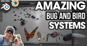 Amazing ANIMATED Bird and Bug Systems in Blender with Spyderfy!