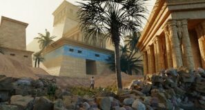 how to make acient egyptian tombs concept art in blender