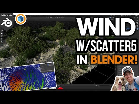 Adding WIND to Grass and Bushes with Scatter5 for Blender!