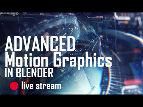 🔴 blender live  – advanced motion  graphics animation in blender