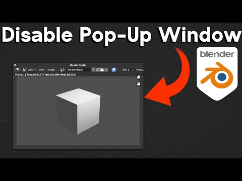 Disable Pop-Up Window When Rendering and Saving Images (Blender)