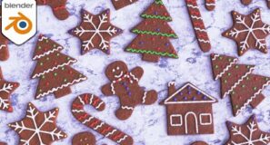 Gingerbread Christmas Cookies 🍪 (Blender Tutorial)