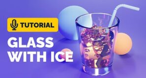 Blender 3.2 Glass with Ice 3D Tutorial | Polygon Runway
