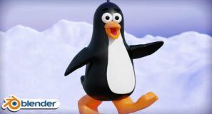 Stylized Penguin Character Animation – Blender Eevee