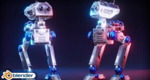 Sci-Fi Mech Robot – Blender Eevee (Tutorial Series Trailer)