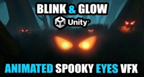 Spooky Glowing Eyes, animated VFX tutorial in Unity