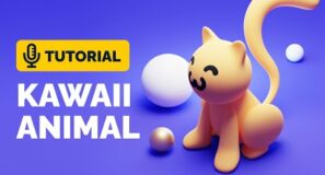 Kawaii 3D Cat Tutorial in Blender 3.1 | Polygon Runway