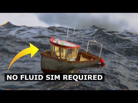 Blender Tutorial: Boat In Stormy Ocean Animation | EASY