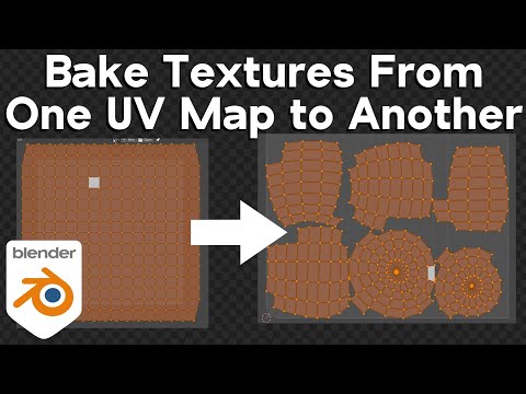 Bake Textures From One UV Map to Another UV Map (Blender Tutorial)