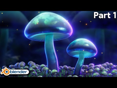 Magical Mushrooms 🍄 Part 1 (Blender Tutorial)