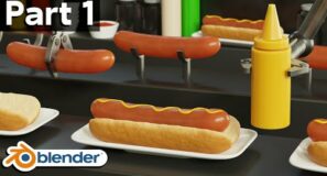 Hot Dog Factory (Part 1) Satisfying Looping Animation-Blender Tutorial