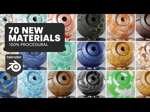 70 New Powerful Materials For Blender!!