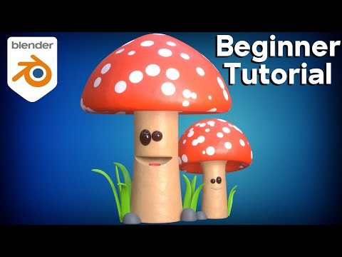 Cute Mushroom Characters (Beginner Blender Tutorial)