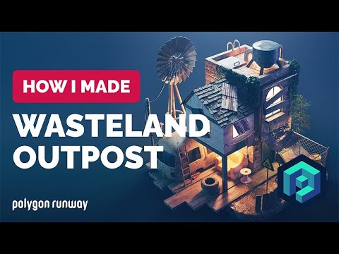 Wasteland Outpost in Blender 3.2 – 3D Modeling and Texturing Process | Polygon Runway