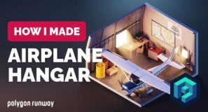 Airplane Hangar in Blender 3.2 – 3D Modeling Process | Polygon Runway