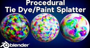 Procedural Tie Dye/Paint Splatter (Blender Tutorial)