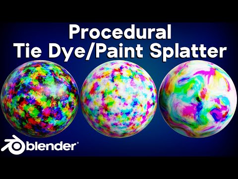 Procedural Tie Dye/Paint Splatter (Blender Tutorial)