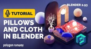 Pillows and Cloth Simulation Tutorial in Blender 2.93 | Polygon Runway