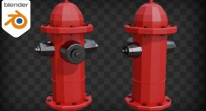 Low Poly Fire Hydrant (Blender Tutorial)