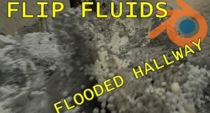 Flip Fluids Interior Flooded Hall 4K – Blender