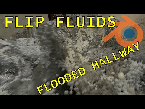 Flip Fluids Interior Flooded Hall 4K – Blender