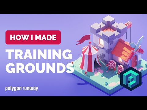 Training Grounds Game Asset in Blender 2.93 | Polygon Runway