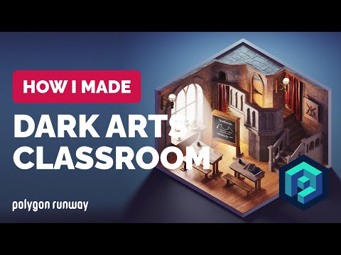 Hogwarts Dark Arts Classroom in Blender 3.1 – 3D Modeling Process | Polygon Runway