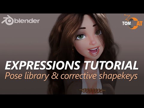 Expressions Tutorial with  Pose Library & Corrective Shapekeys in Blender