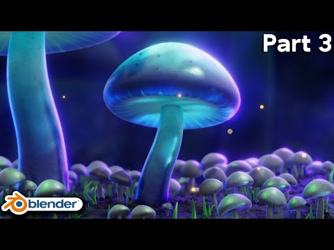 Magical Mushrooms 🍄 Part 3 (Blender Tutorial)